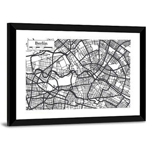 Berlin City Map Wall Art