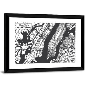 New York City Map Wall Art