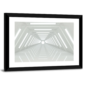 Isolated White Tunnel Wall Art