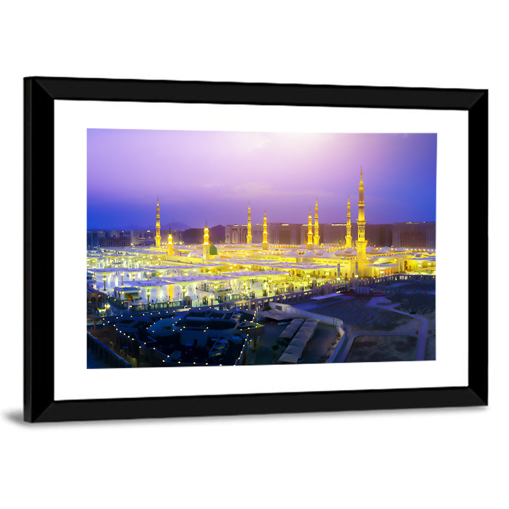 Al-masjid An-nabawi at Dusk Wall Art
