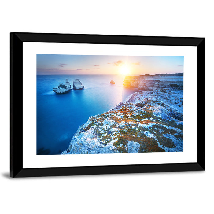 Torre Dell'orso Sunset Cliffs Wall Art as a framed print