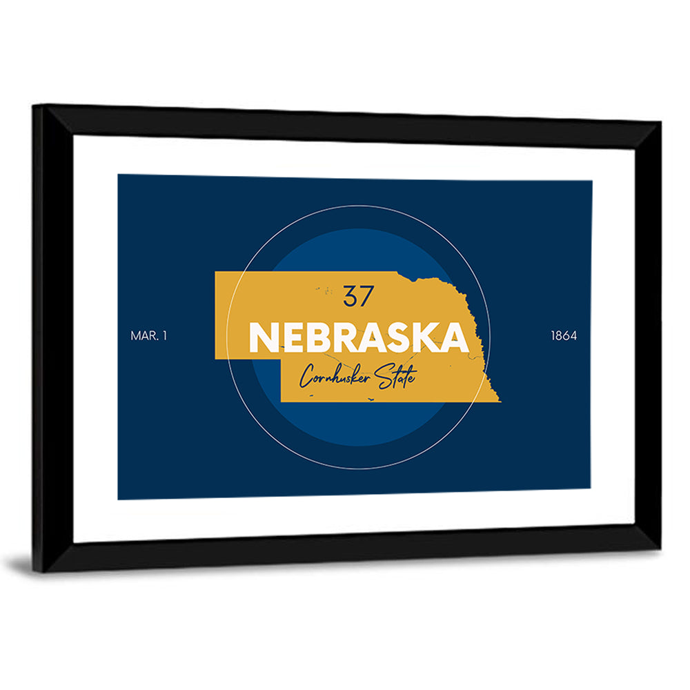 Nebraska City Map Wall Art