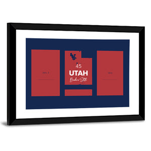 Utah City Map Wall Art