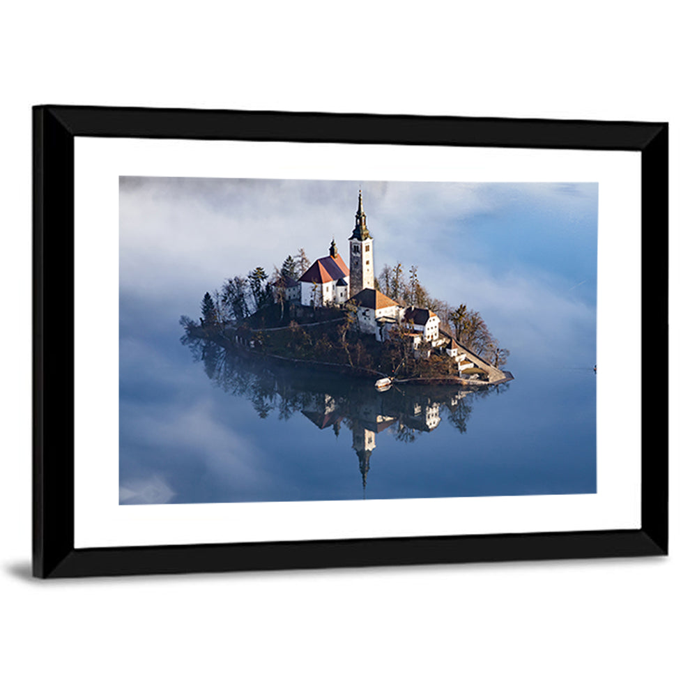 Bled Island Morning Fog Wall Art