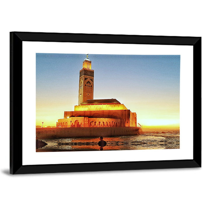 Hassan Ii Mosque at Sunset, Casablanca Wall Art