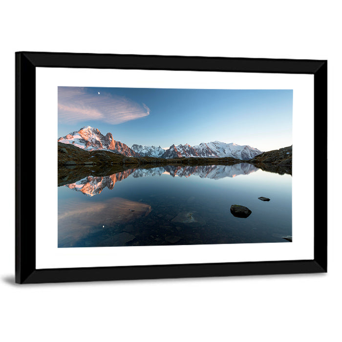 Lac De Chésserys Reflection, Chamonix Wall Art as a framed print