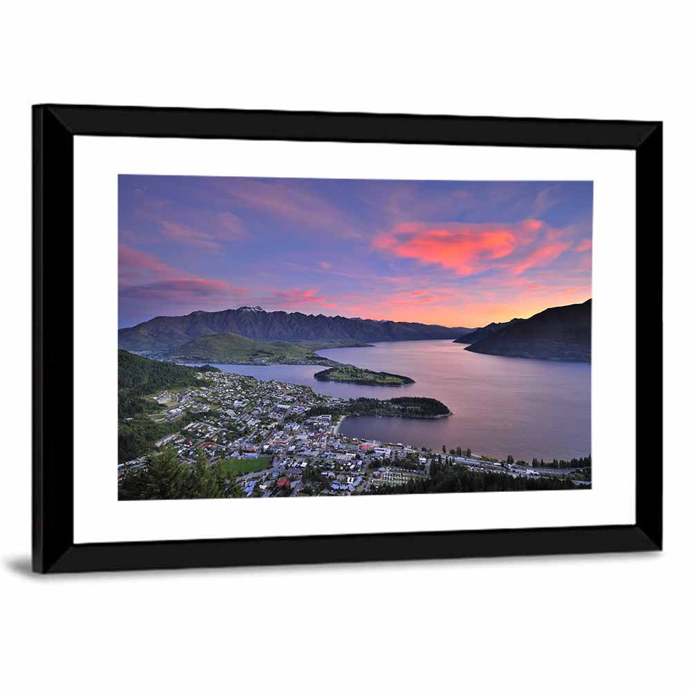 Queenstown Over Lake Wakatipu Wall Art