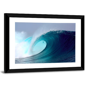 Blue Ocean Tropical Surfing Wave Wall Art