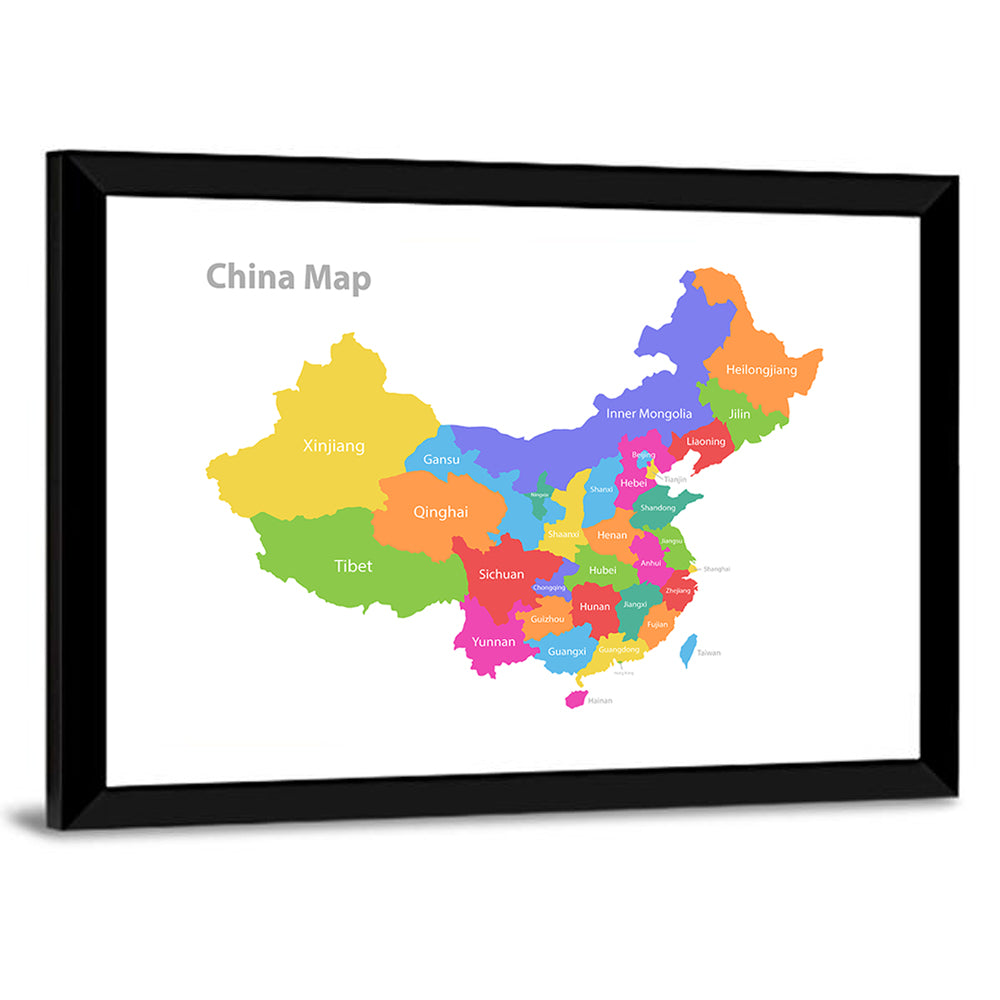 Map of China Wall Art