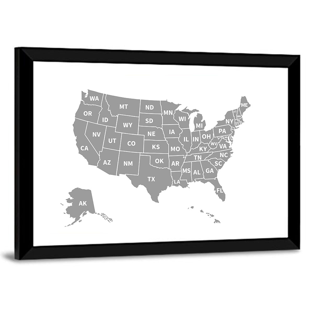 Map Of USA Wall Art