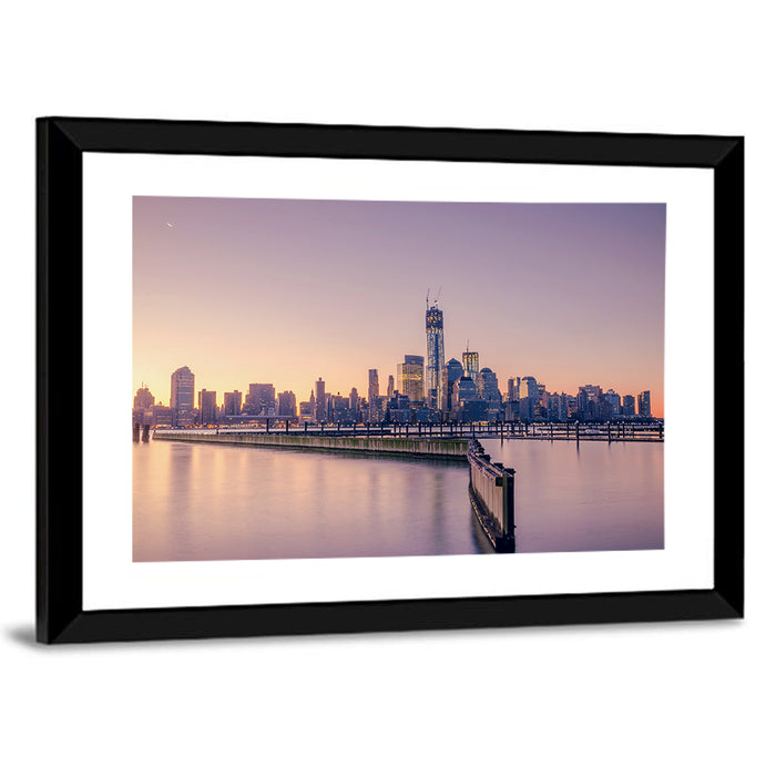 New York City Skyline Wall Art as a framed print
