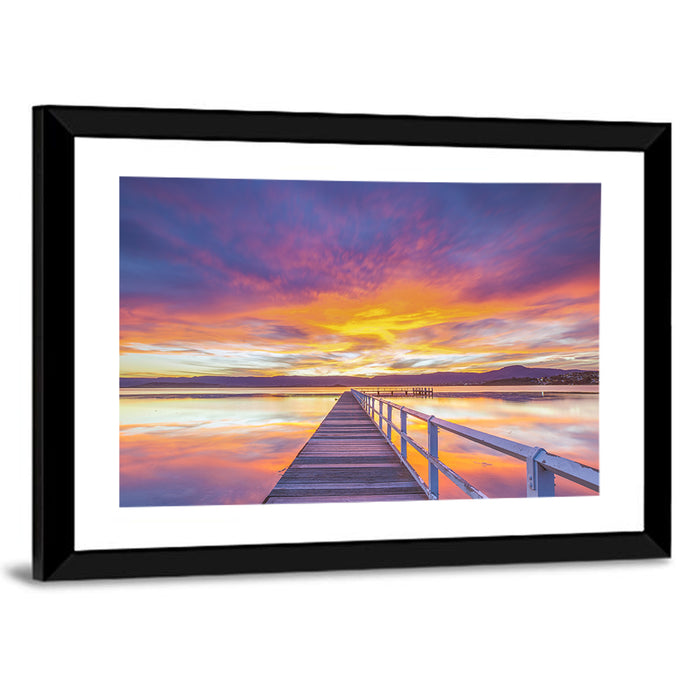 Lake Illawarra Sunset Wall Art as a framed print