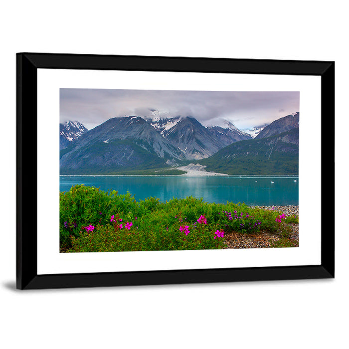 Glacier Bay Alaska Wildflowers Wall Art as a framed print