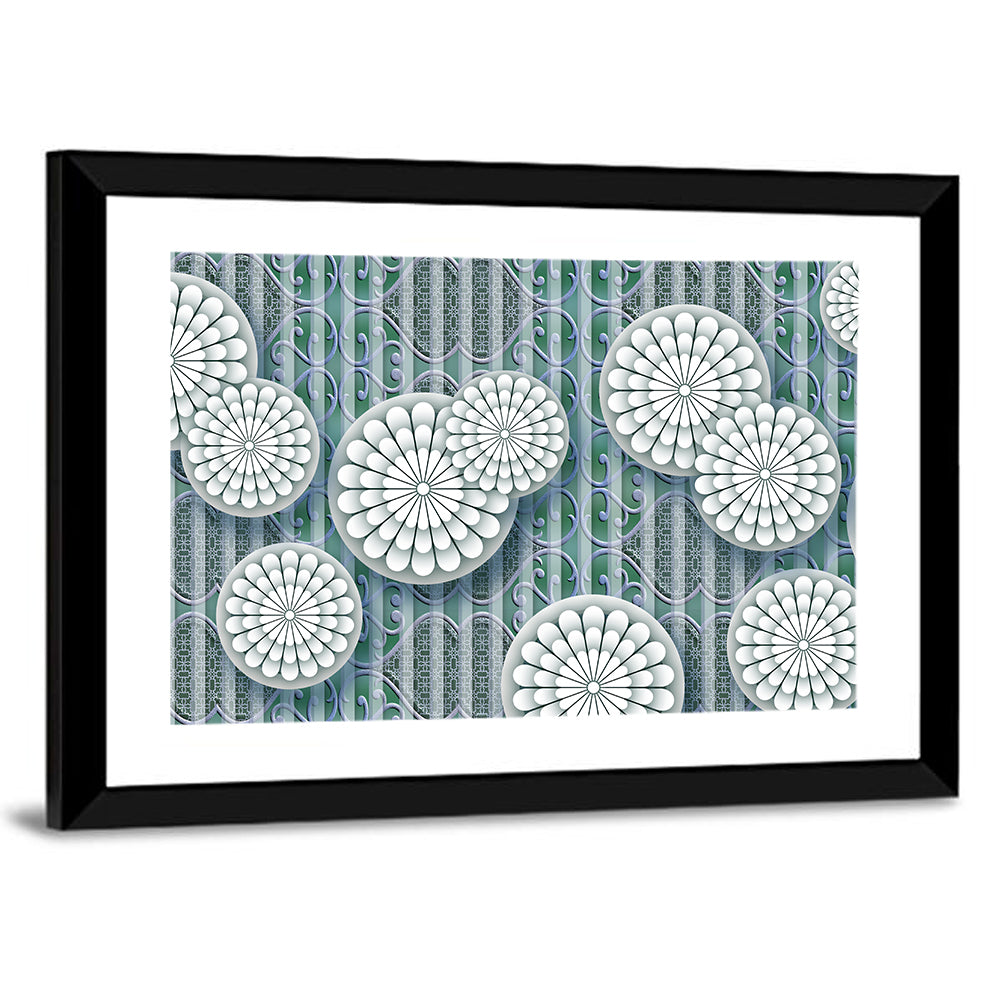 Wallpaper With Flowers Wall Art