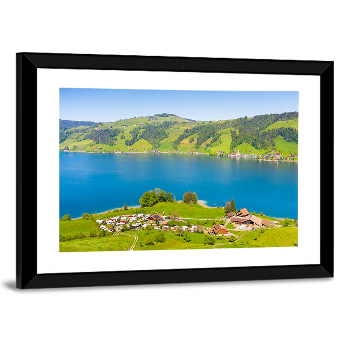 Aegerisee Lake, Lungern Wall Art as a framed print