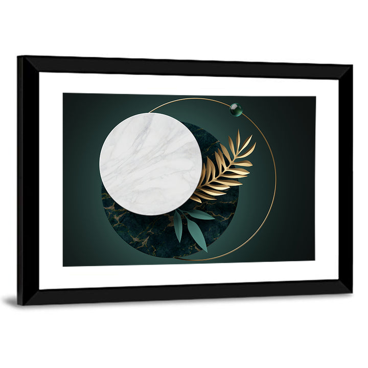 3d Palm Leaf Textured Composition Wall Art
