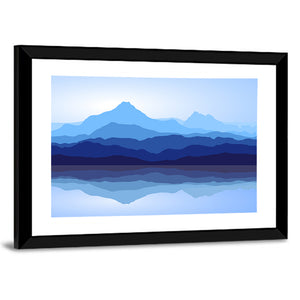 Blue Mountains Reflection In lake Wall Art