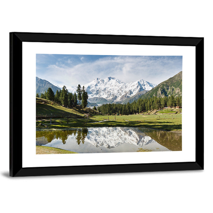 Nanga Parbat Reflection Wall Art as a framed print