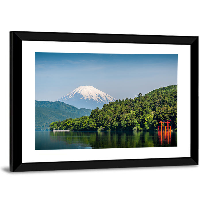 Mount Fuji Over Lake Ashi Wall Art