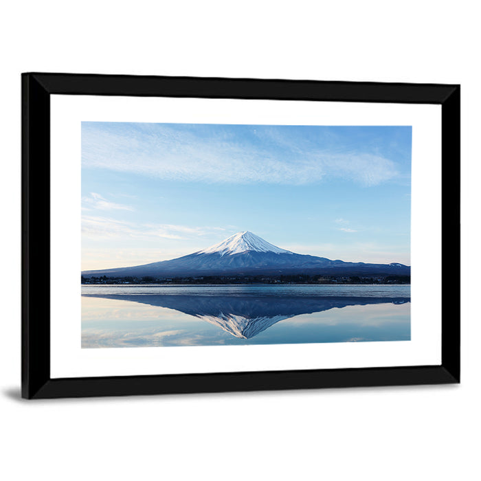 Mount Fuji Reflection Wall Art as a framed print
