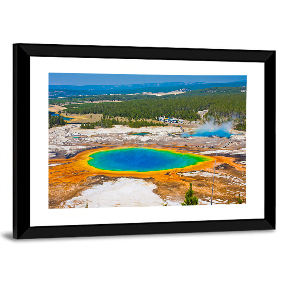 Grand Prismatic Spring Aerial View Wall Art
