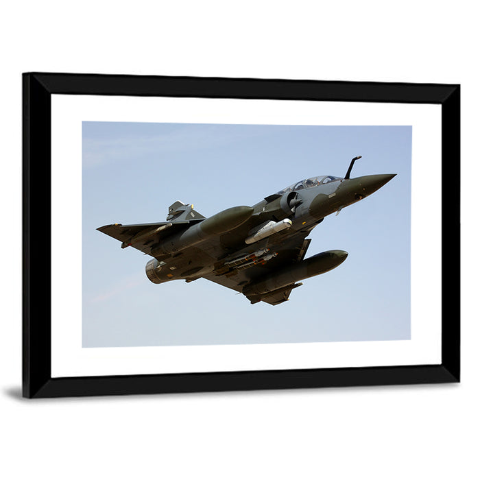 Mirage Fighter Jet Wall Art as a framed print