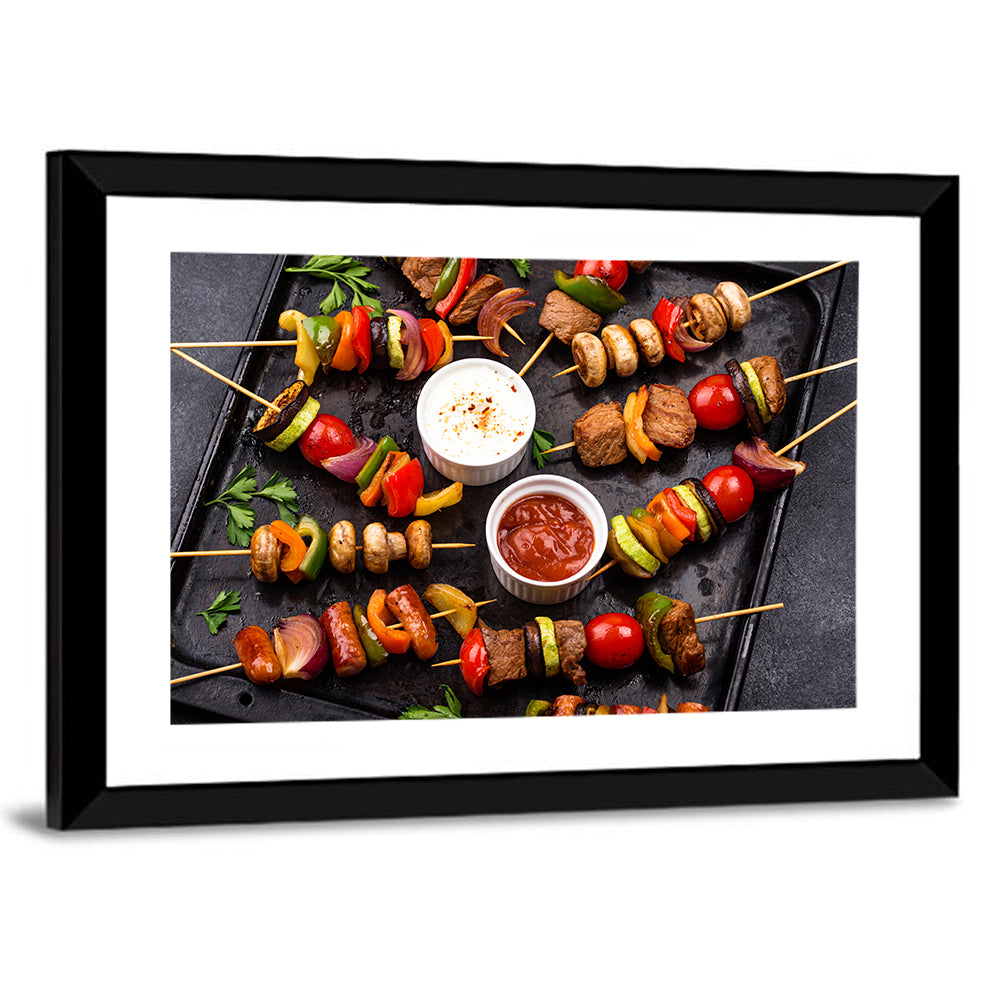 Grilled Kebabs Wall Art