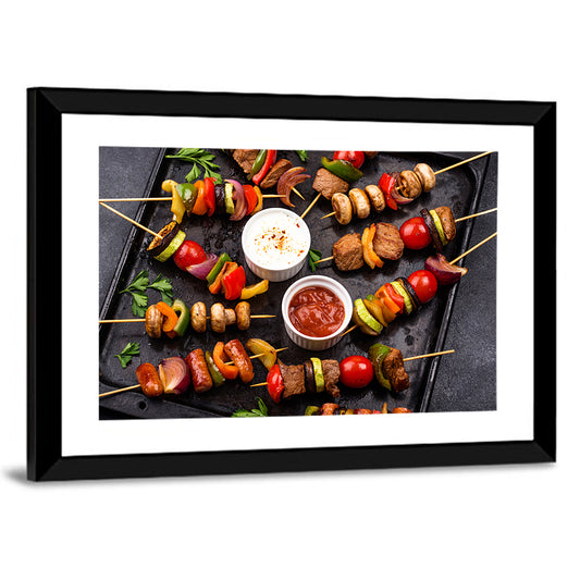 Grilled Kebabs Wall Art