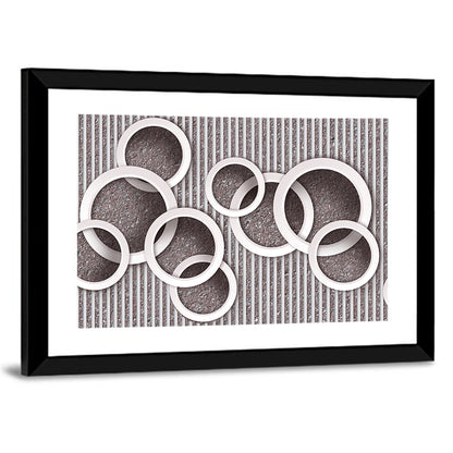 3D Circles Wallpaper Wall Art