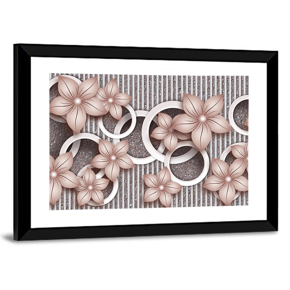 Decorative Flowers Wallpaper Wall Art