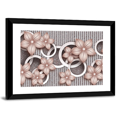 Decorative Flowers Wallpaper Wall Art