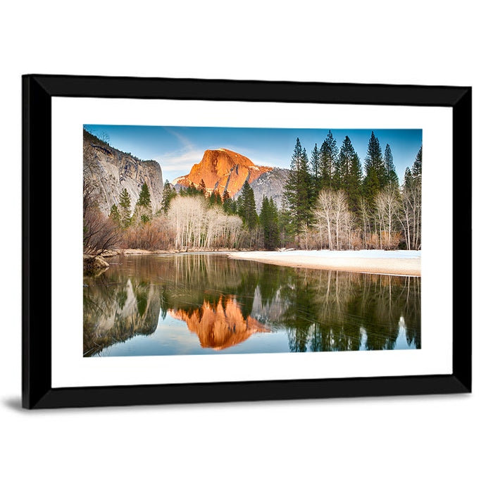Half Dome Reflection, Yosemite Wall Art as a framed print