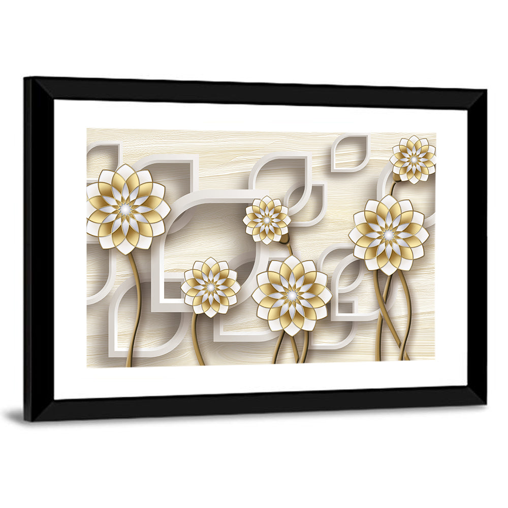 3D Decorative Flower Wall Art