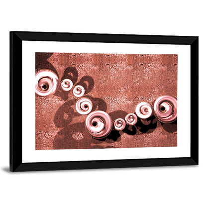 Red Jewelry Slugs Wall Art