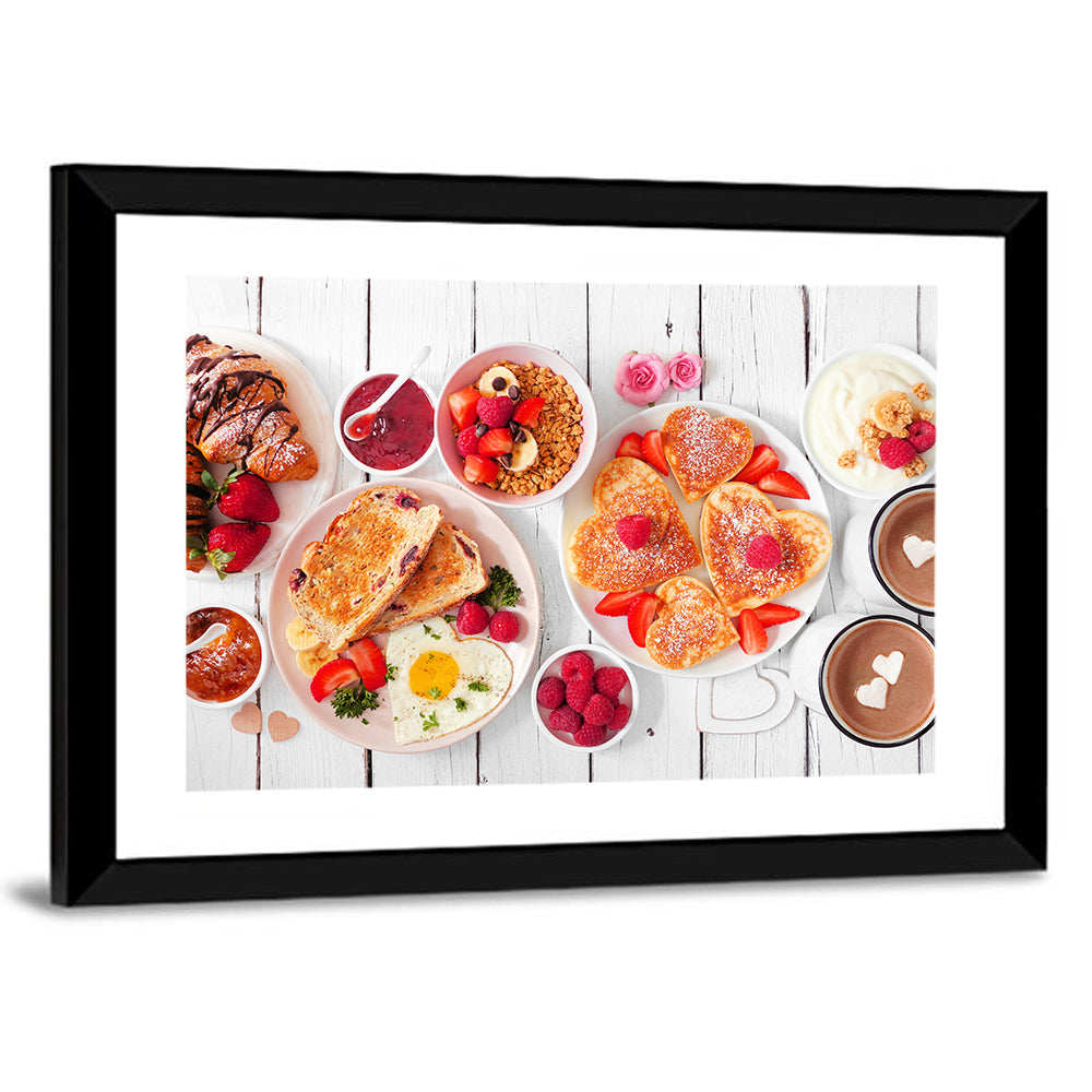 Heart-shaped Pancake Breakfast Wall Art