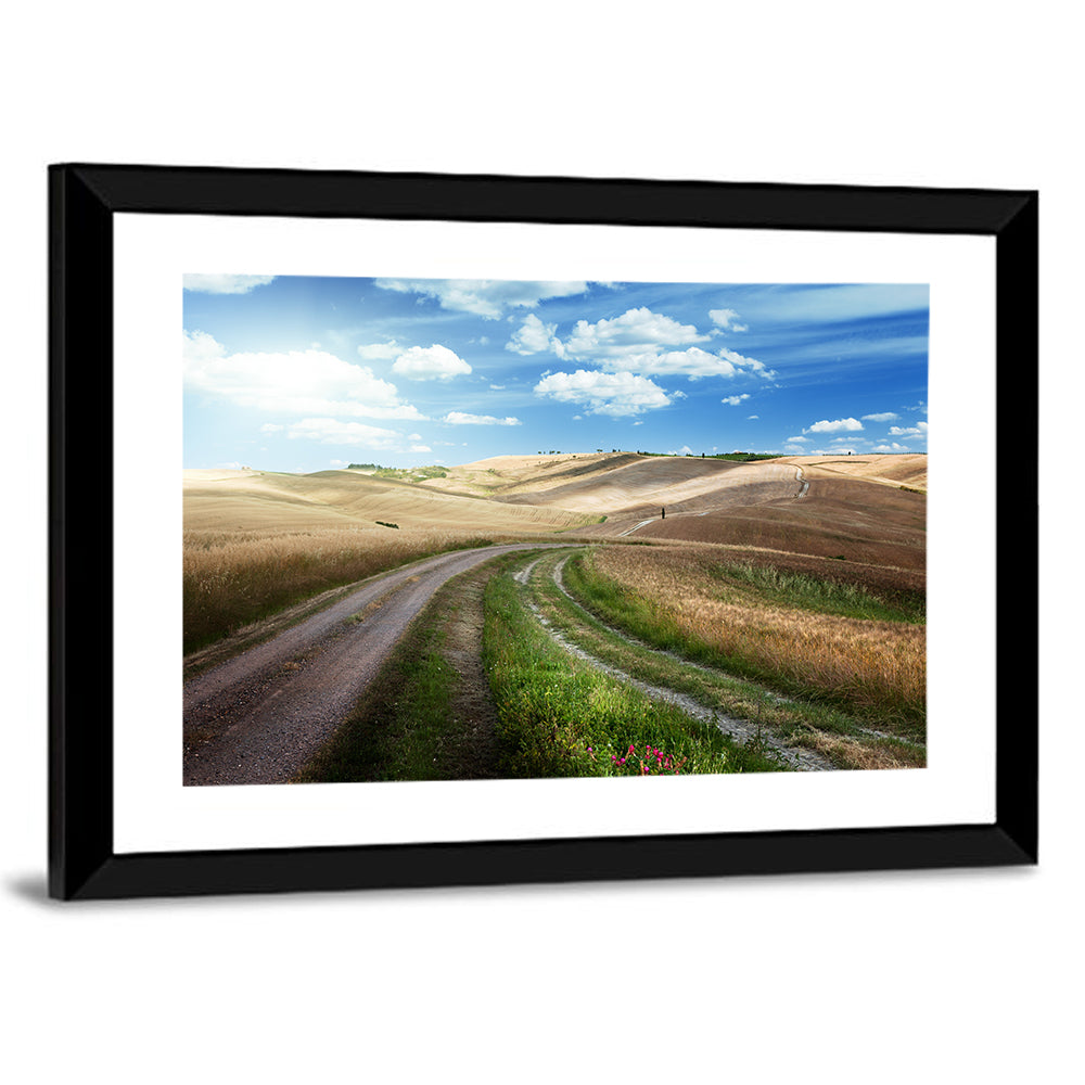 Dirt Road Through Tuscany Wall Art