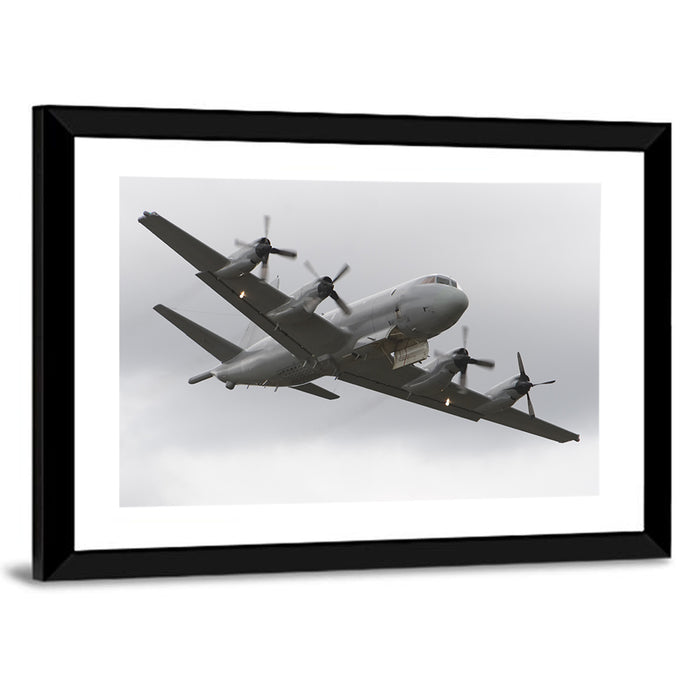 Turboprop Maritime Patrol Aircraft Wall Art as a framed print