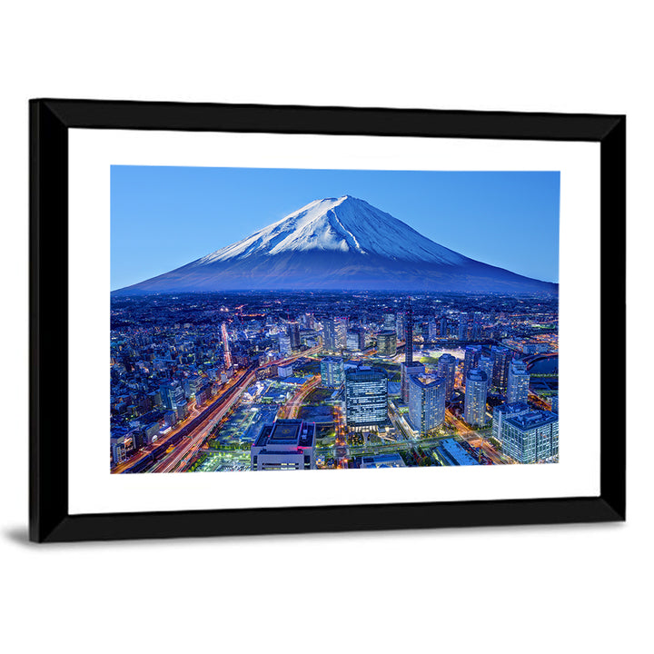 Mount Fuji Above Fujinomiya Skyline Wall Art