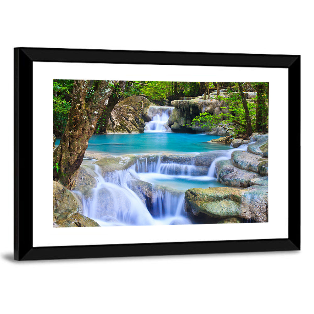 Erawan Waterfall Turquoise Pools Wall Art