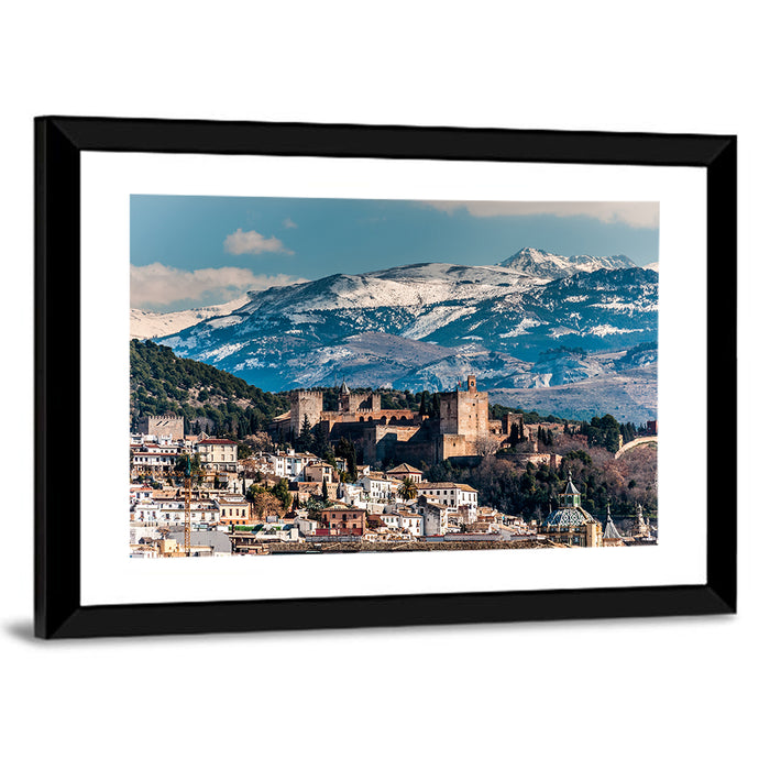 Alhambra City View Wall Art as a framed print