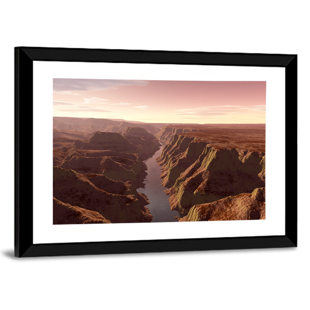 Death Canyon Aerial View Wall Art