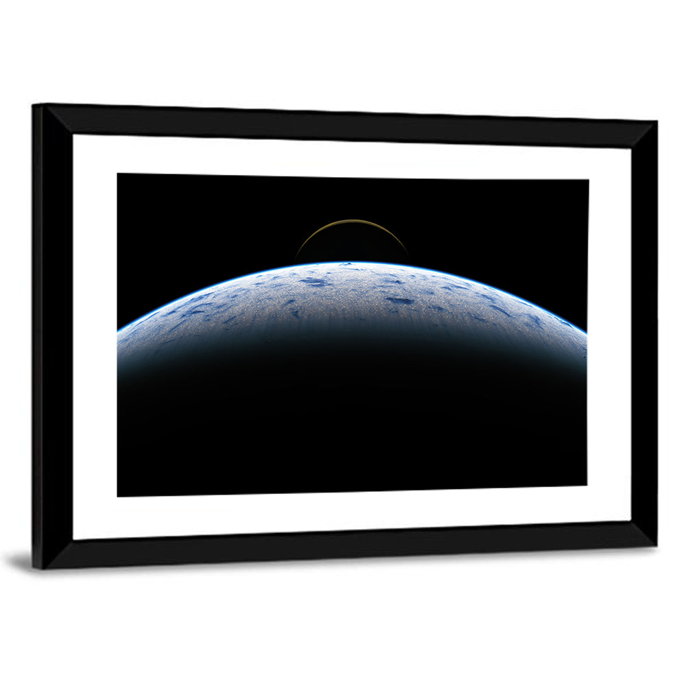 Earth & Moon From Space Wall Art