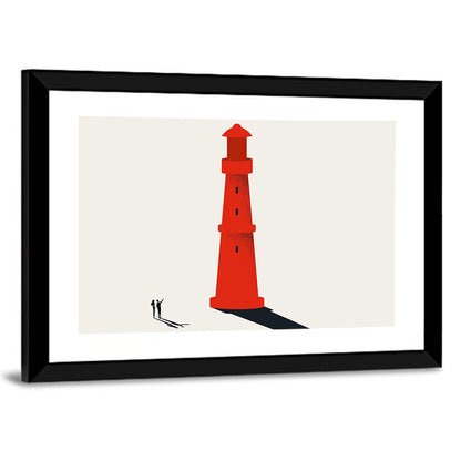 Red Lighthouse Vision Wall Art