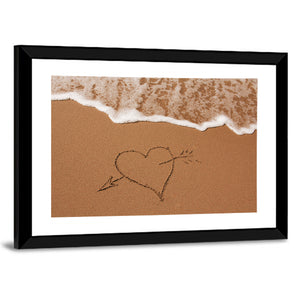 Heart On The Sand Wall Art