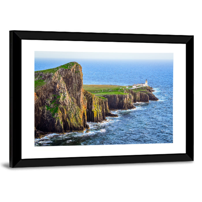 Neist Point Headland Lighthouse Wall Art as a framed print