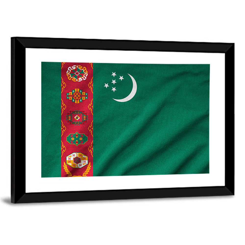 Turkmenistan National Flag Wall Art