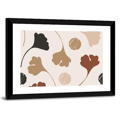 Autumn Ginkgo Pattern Wall Art