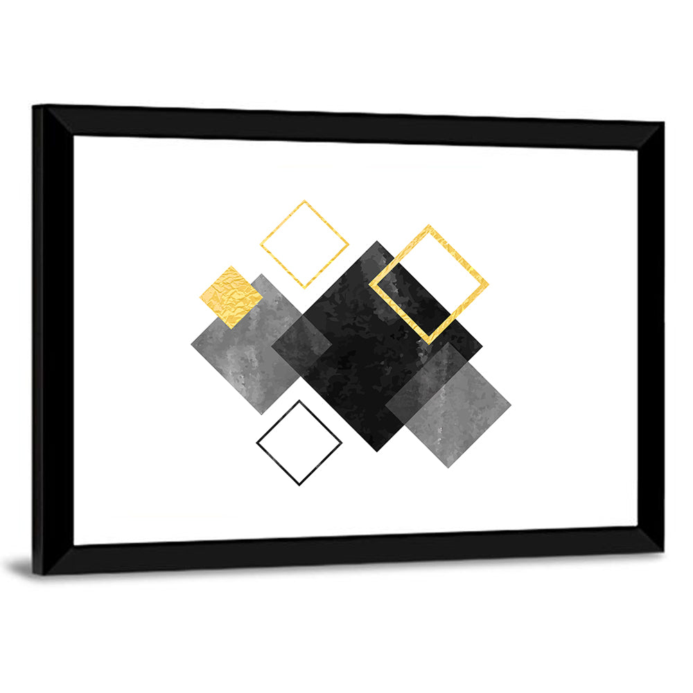 Layered Squares Composition Wall Art
