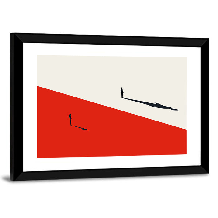 Gender Gap Symbol Wall Art as a framed print