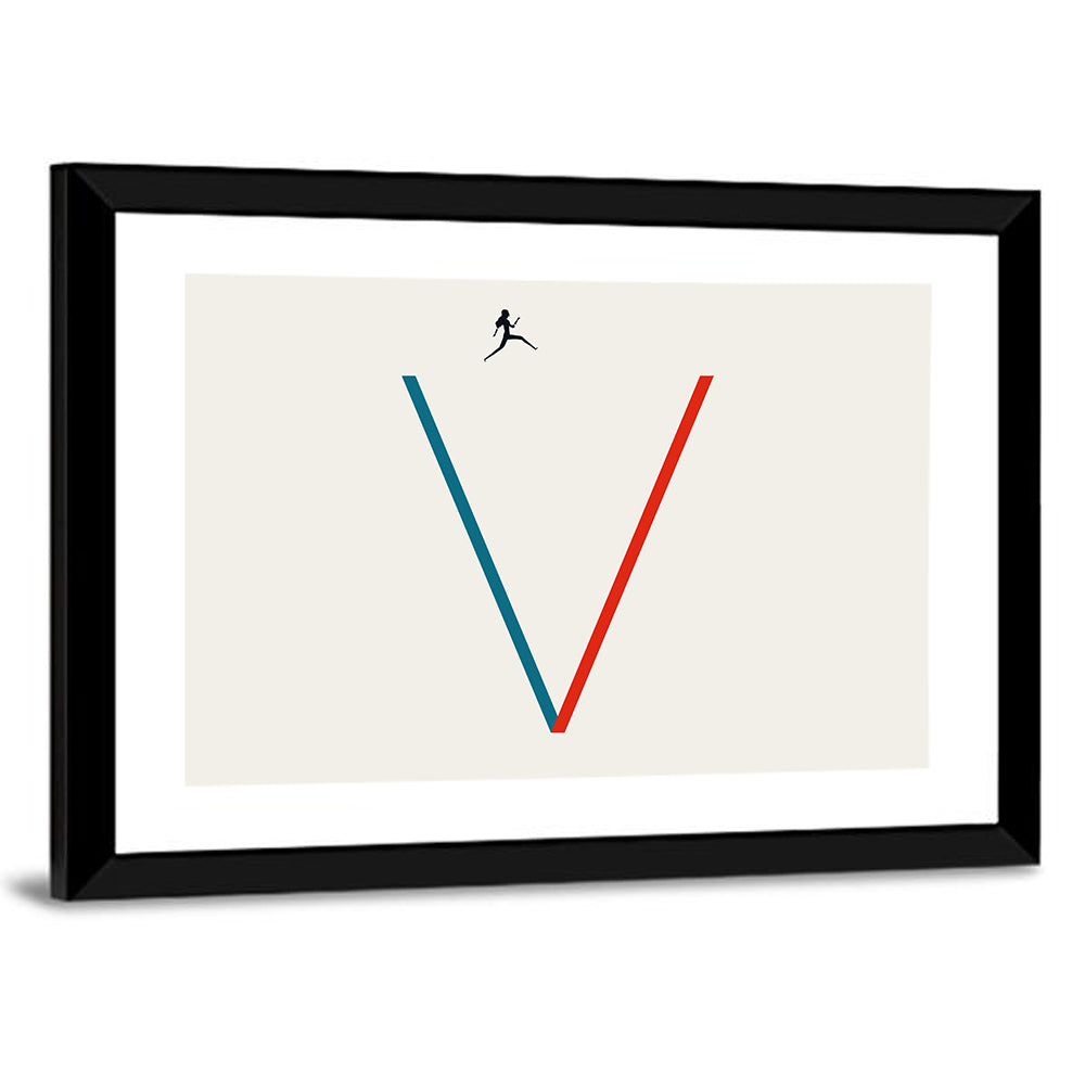 Victory V Runner Silhouette Wall Art